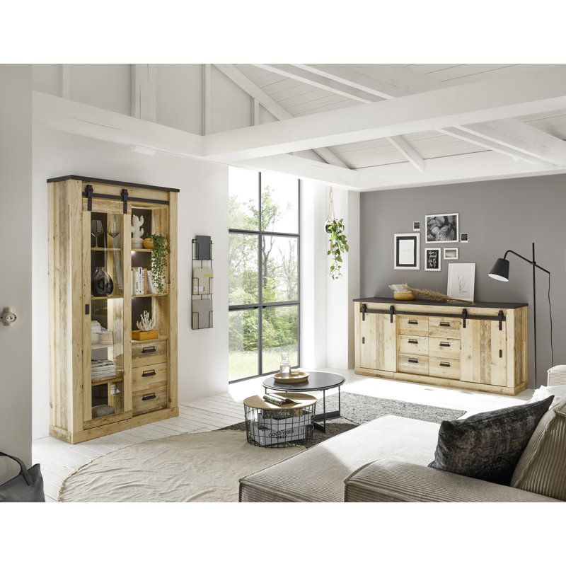 Jackeline 201cm Sideboard, Brown/Anthracite