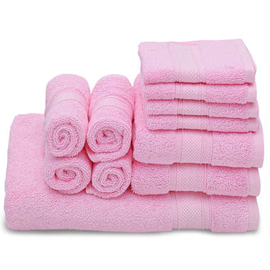 15Pcs 100% Cotton Towel Set Bath Sheet+2 Bath Towels+2 Hand Towels+10  Washcloths