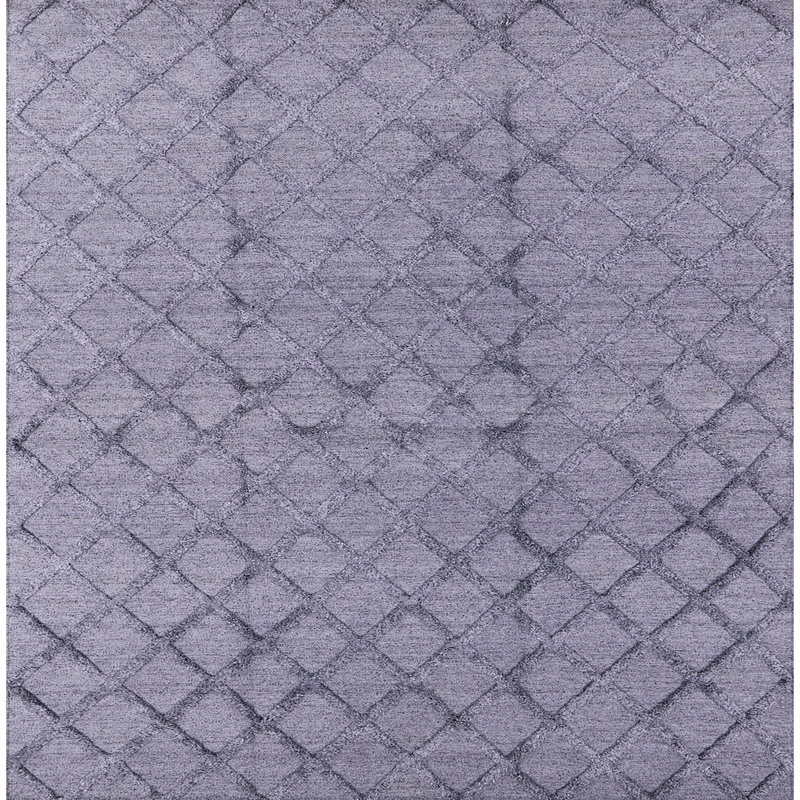 Tapis mauve à motif géométrique Meltem, Carré 3 pi