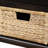 Rustic Storage Bench With 3 Drawers And 3 Rattan Baskets Shoe Bench-114198569