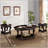 22'' Two Tone Round End Table,Solid Wood Sofa Side Table with Shelf,Living Room Corner Table Easy Assemble, Espresso-1539963277