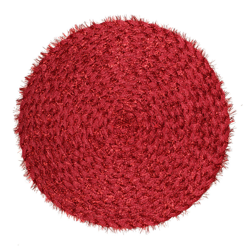 Absidy Round Placemat, Red