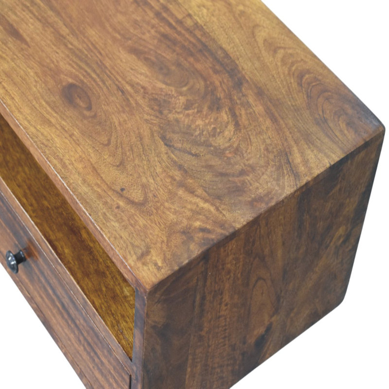 Nanafalia Solid Wood 24cm H Media Shelves
