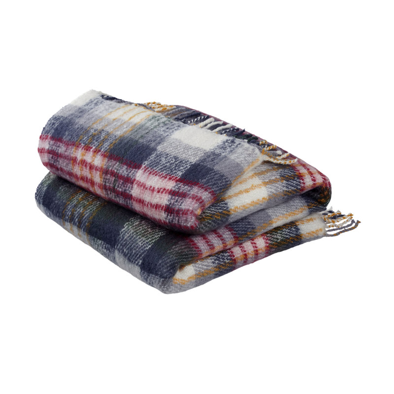 Vellux Mohair Plaid Throw