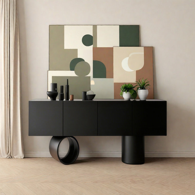 Lindell, H 32,09 po x l 59,06 po x P 15,75 po, Noir