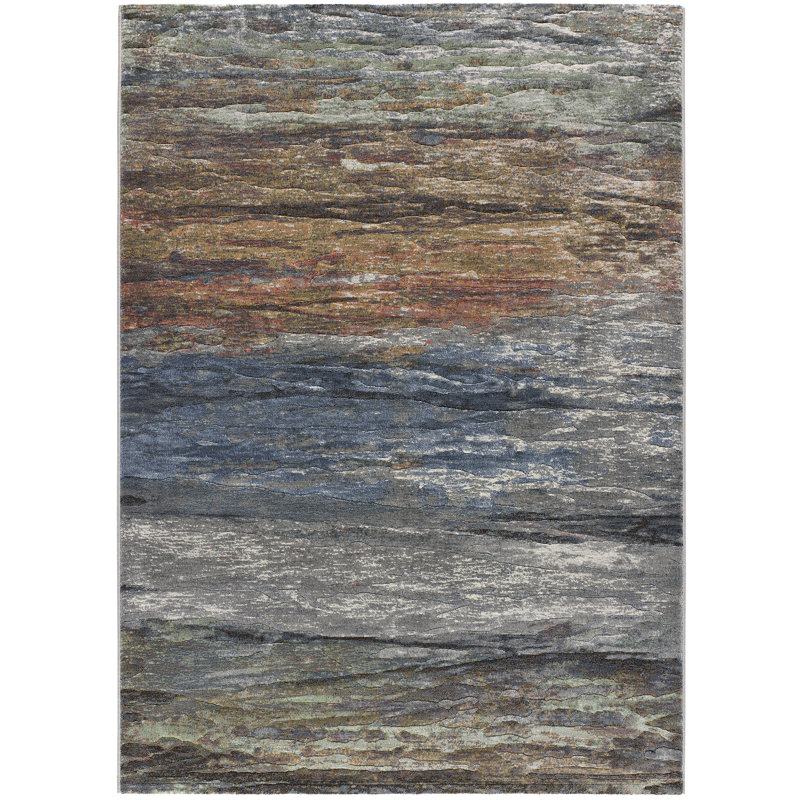 Anavae Rectangle Abstract Area Rug, Rectangle 133 x 195cm