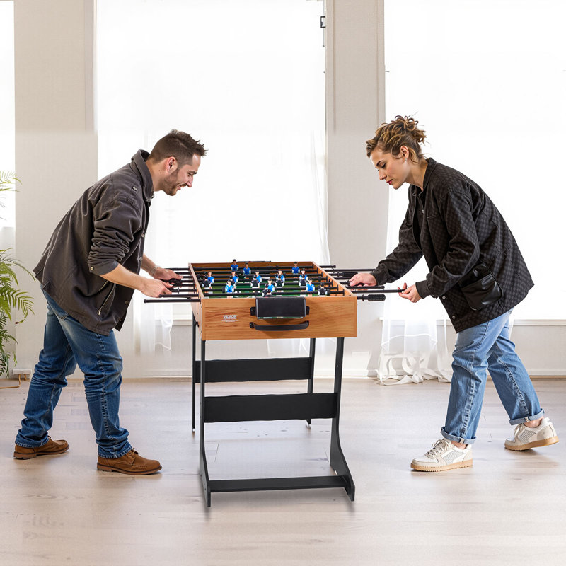 Table de soccer pliante, table de 42 pouces de taille standard, tables de soccer intérieur pour la maison, la famille et la salle de jeux, ensemble de soccer durable, comprend 2 balles