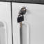 Armoire à outils en métal robuste et durable pour le garage avec roues Armoire de rangement mobile robuste avec 1 tiroir et 2 portes verrouillables, armoire de rangement à outils roulante, noire et grise