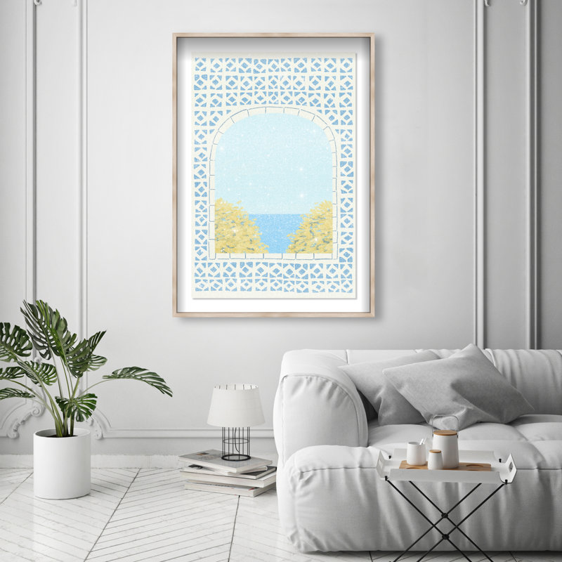 Mediterranean Window II Shadowbox Architecture Print by Oliver Gal, Black Frame, 10 x 15, 37.5"H x 25.5"W