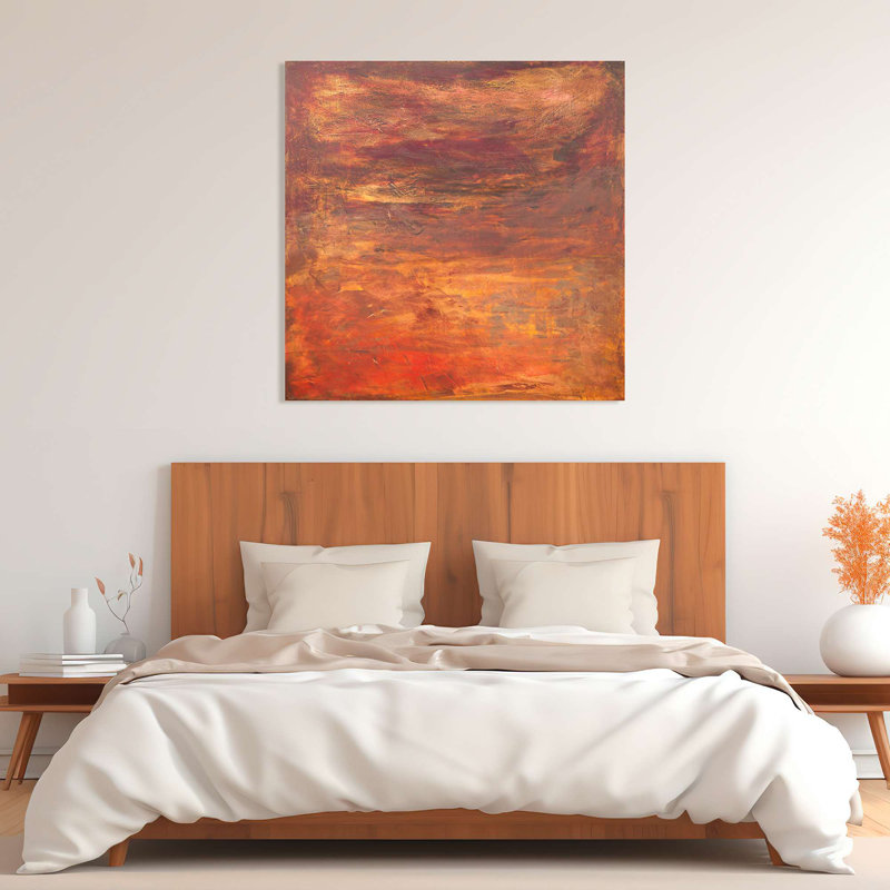 Abstract Painting: Horizon Of Light VII - Wrapped Canvas Print, 70cm H x 70cm W