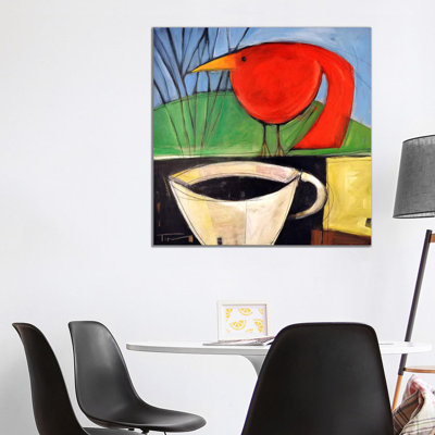 «Coffee and Red Bird» par Tim Nyberg - reproduction d'art