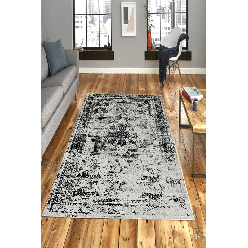Stylish Hall Carpet (3.3 x 6.6 ft), 100% Polyester, 650 g/m² | Antibacterial, Eco-Friendly, Non-Slip PVC Dot Underside, 0.2 in Pile Height | Machine Washable, Perfect for Living Rooms & Entryways, Durable & Easy Care