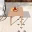 Table d'appoint d'extérieur en aluminium 18,9 po avec finition grain de bois