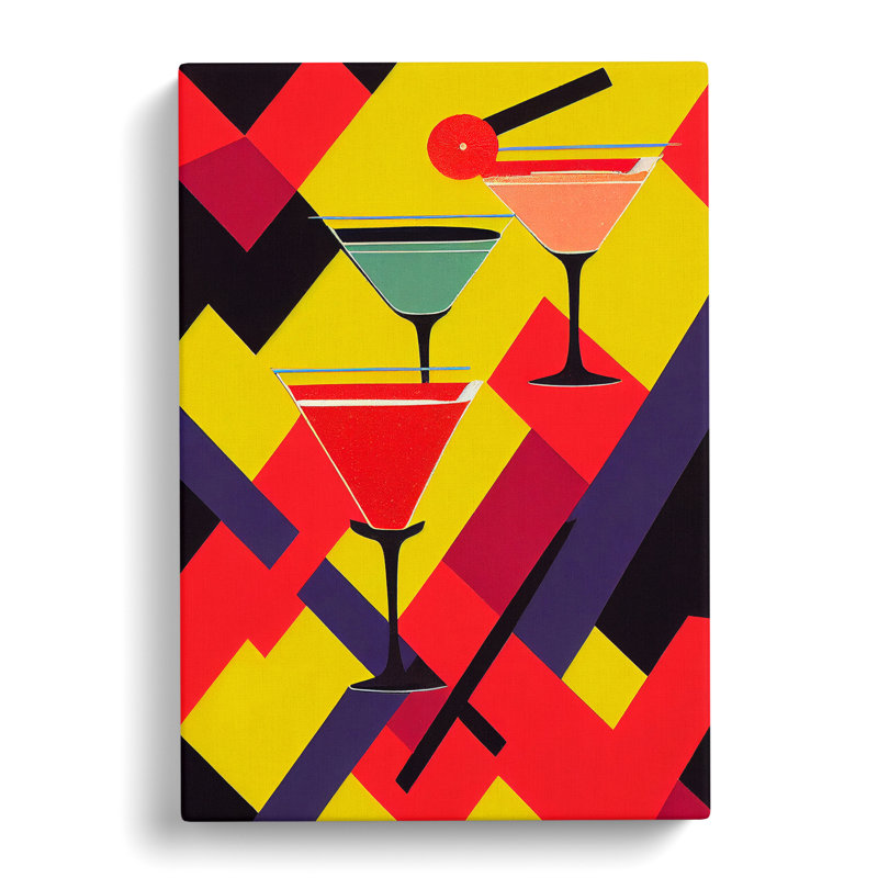 Selection Of Cocktails No.3 - Wrapped Canvas, 50cm H x 35cm W x 3cm D
