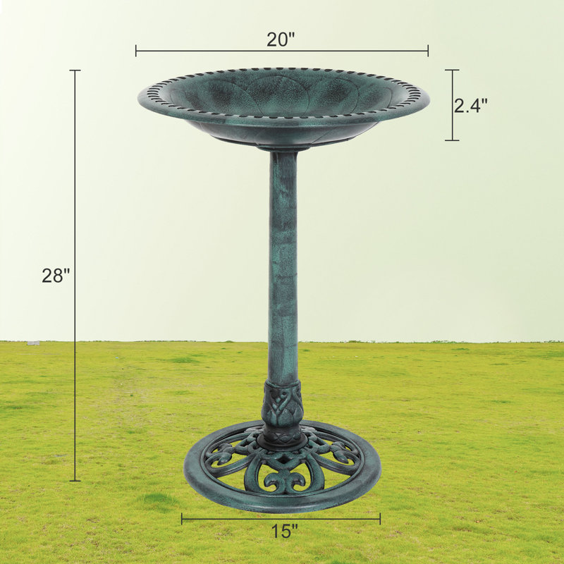 Bain d'oiseaux Armance sans fontaine, Vert
