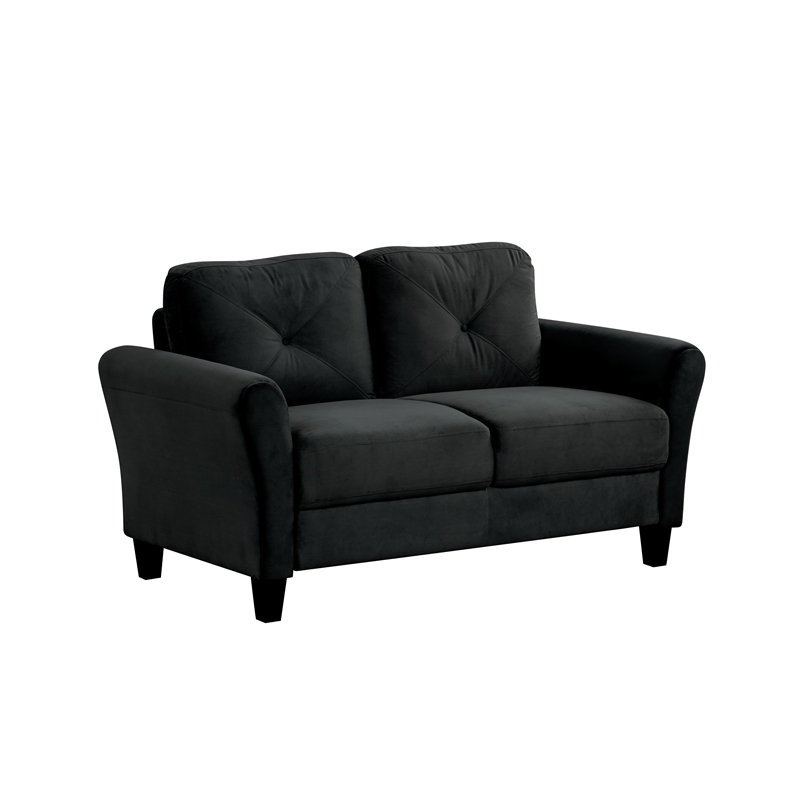 Comfortable And Stylish Sectional Couches And Sofas Ideal For Living Room, Bedroom, And Office In Small Spaces, 2, Black