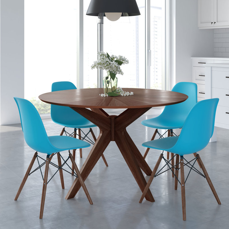 Jordan 16.5'' H Side Chair, Blue, Natural