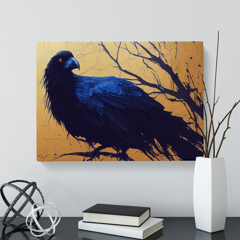 Breathtaking Raven Bird - Wrapped Canvas, 35cm H x 50cm W x 3cm D