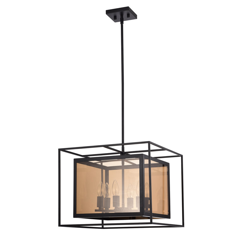Lustre carré 6 lumières