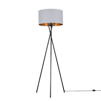 Misner 155cm Camden Tripod Floor Lamp with Large Reni Shade