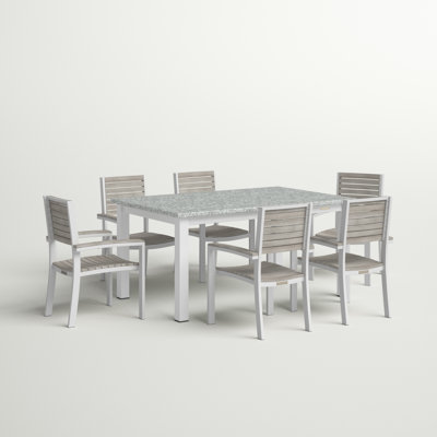 Mckinnon 6 - Person Patio Dining Set with Rectangular Table