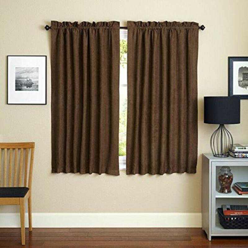 Paire de panneaux synthétiques Crownfield, Chocolat, l 52" x L 63"