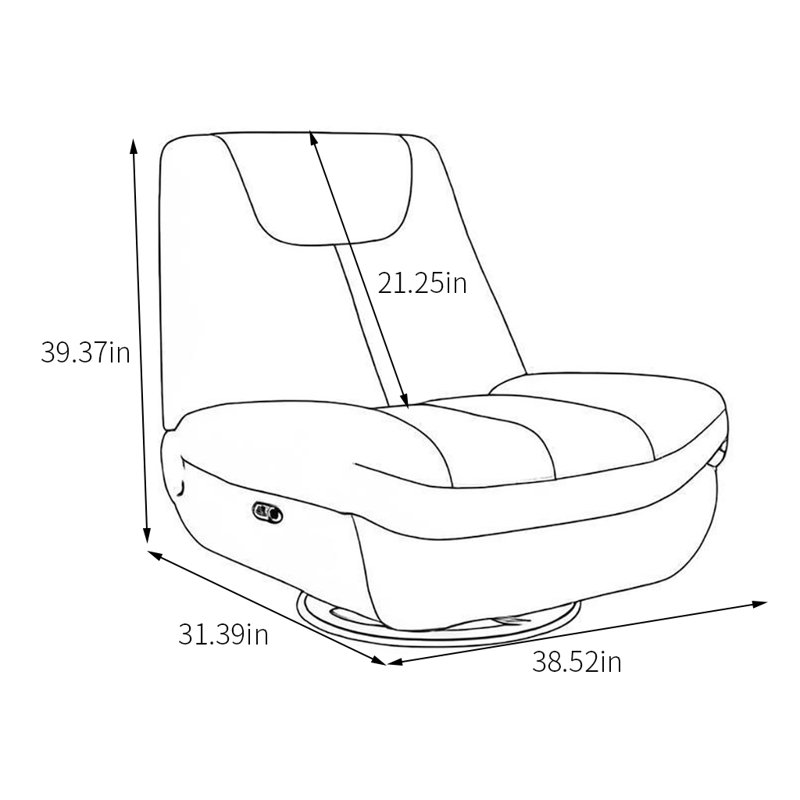 Fauteuil inclinable pivotant Emberlei, Vert