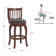 Morgan Swivel Upholstered Counter Stool with Solid Wood Frame