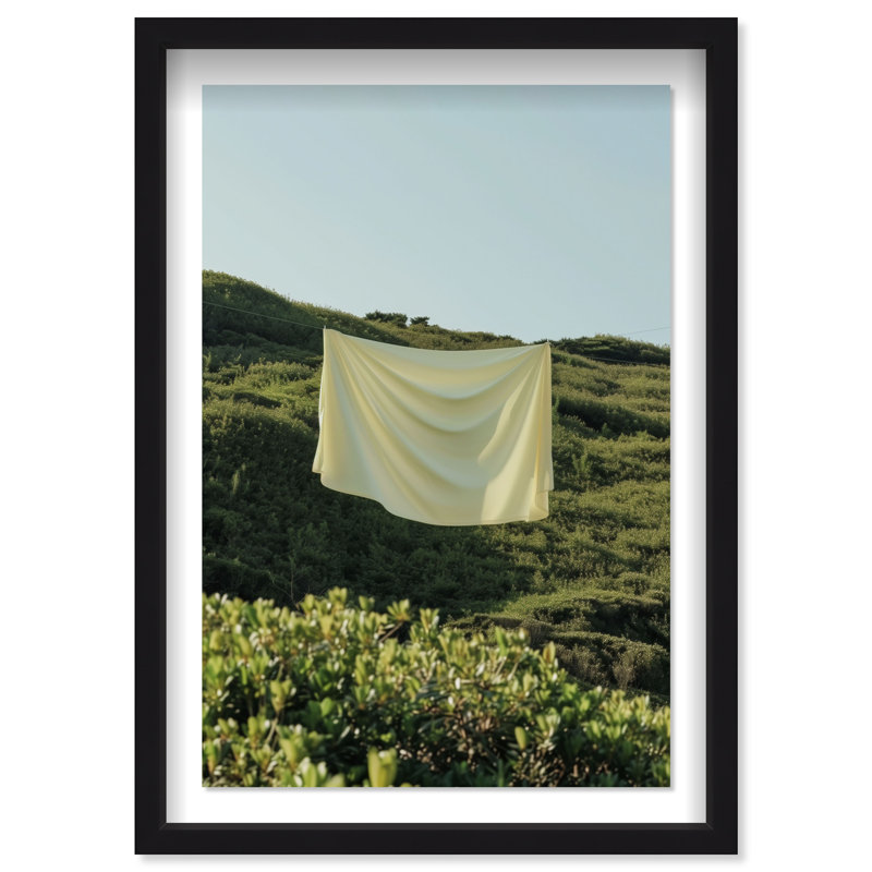 Floating Cotton II Shadowbox Bath & Laundry Print by Oliver Gal, Black Frame, 10 x 15, Black Shadowbox, 55.5"H x 37.5"W