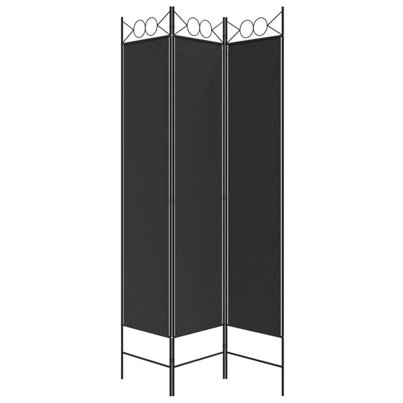 Paravent Javanna, 3, Noir, noir, noir, noir, H 78,7 po x l 47,2 po