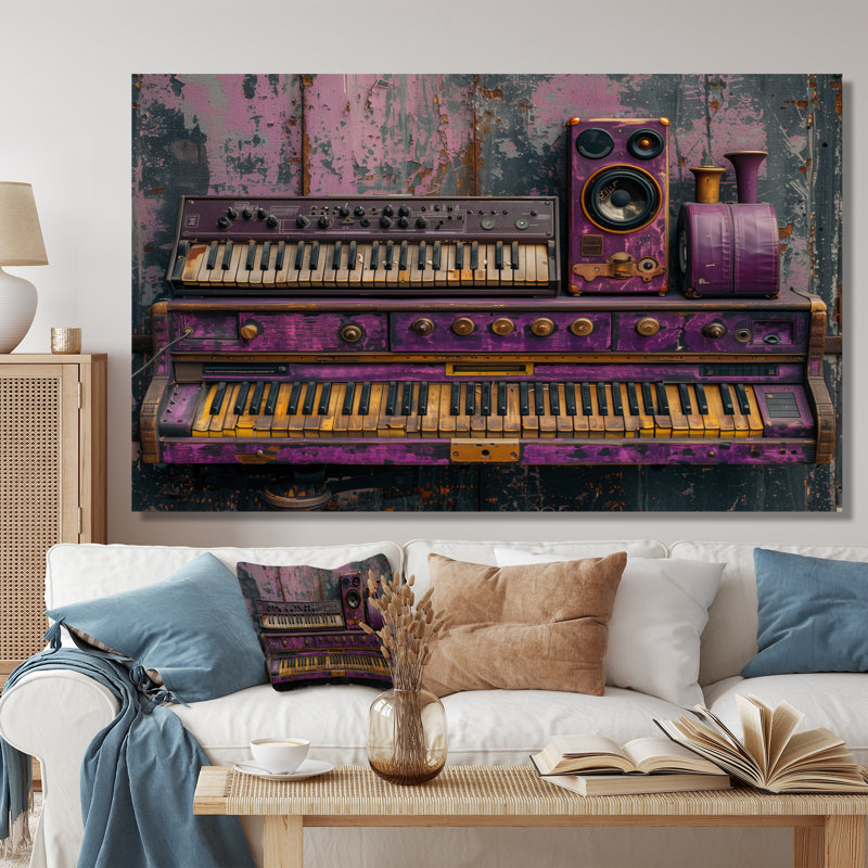 «Purple Gold Music Instument», H 40 po x l 60 po, Toile tendue