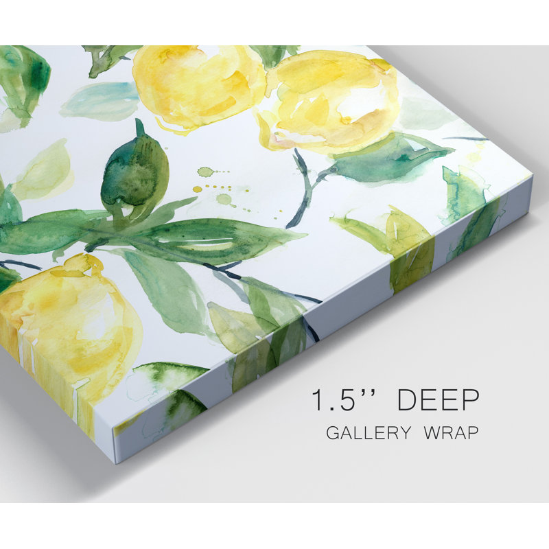 Lemony Branches - Wrapped Canvas Print, 48" H x 32" W x 1" D
