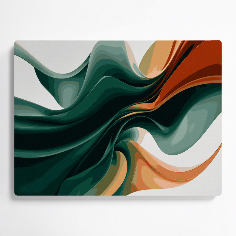 Gradient Abstract 92, art mural en métal vert, H 11 po x l 14 po