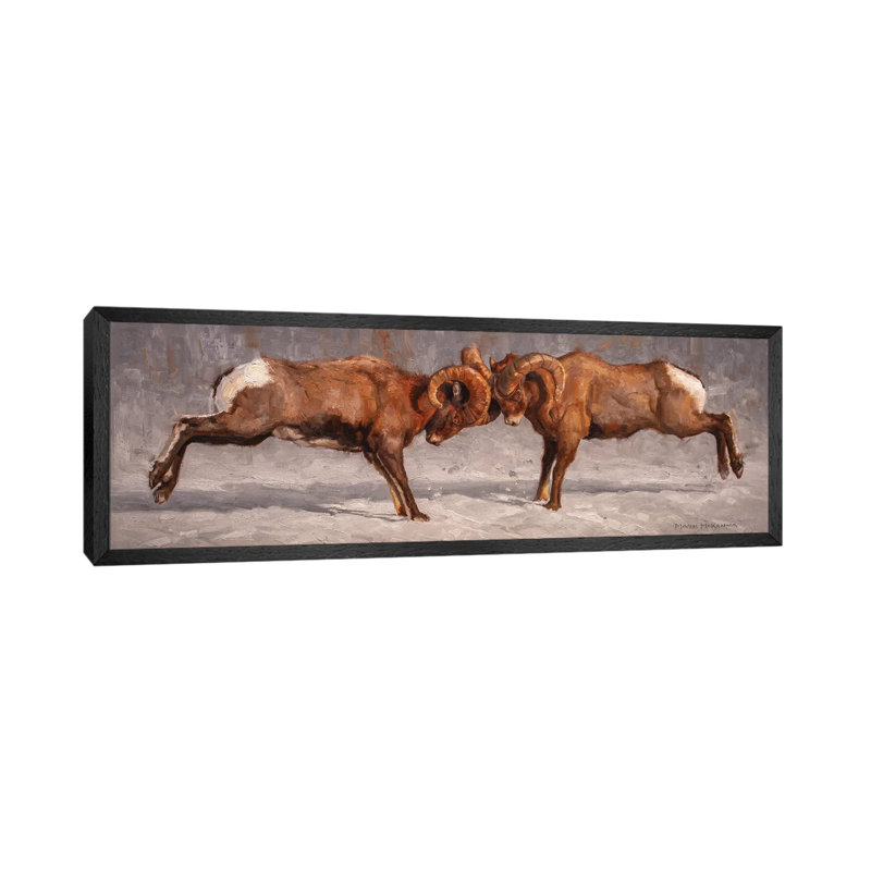 Make Or Break by Mark McKenna - Panoramic Painting on Canvas, 30.48cm H x 91.44cm W x 3.81cm D, Black Framed