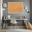 Tableau en liège avec cadre en bois argenté Lila, tableau d'affichage en liège, tableau d'organisation, tableau d'affichage-1920100775-1920100763