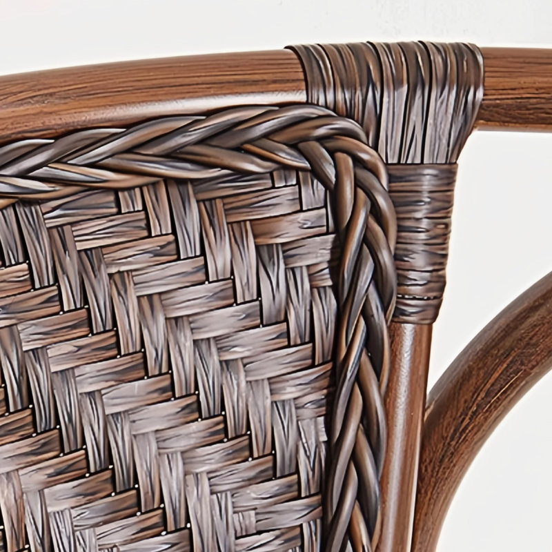 Rattan patio table and chair combination