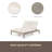 5-Position Adjustable Backrest Double Chaise Lounge Outdoor, Outdoor Chaise Lounge With Cushion And Folding Side Trays For 2 People, Patio Double Chaise Lounge For Poolside Garden-1344922885