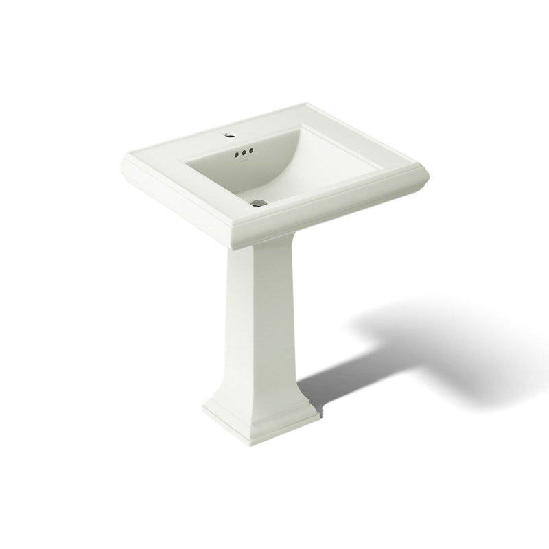 Memoirs Classic 27-1/4" rectangular pedestal bathroom sink, Dune, Single Hole