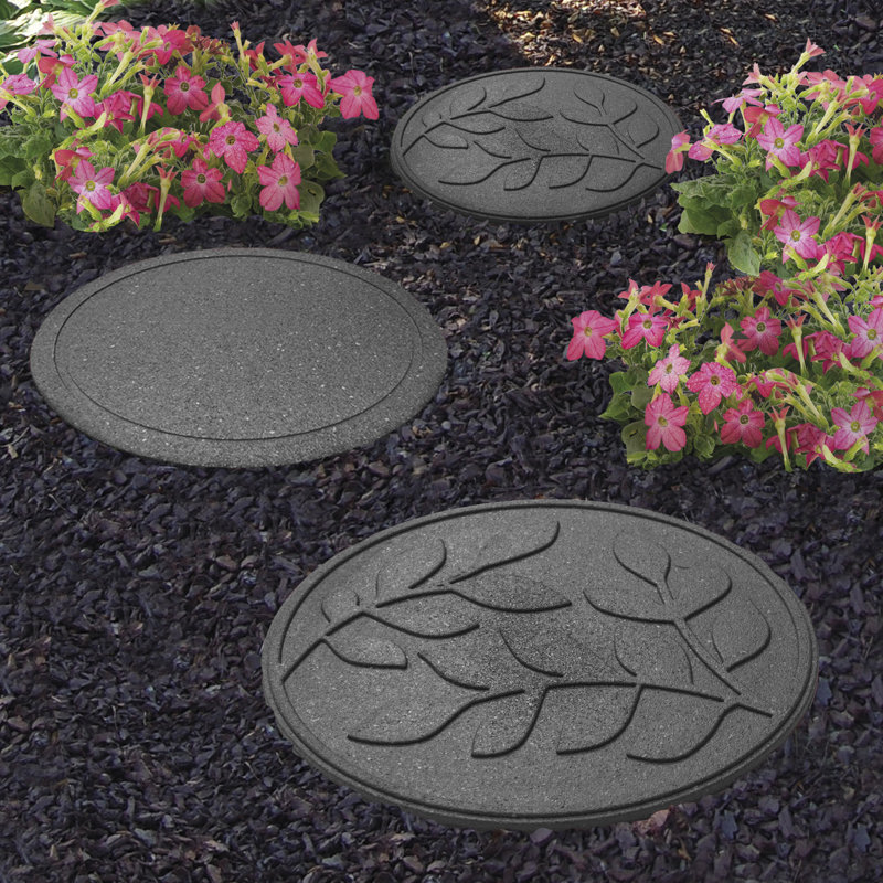 Odille Leaves Earth Stepping Stone, Grey