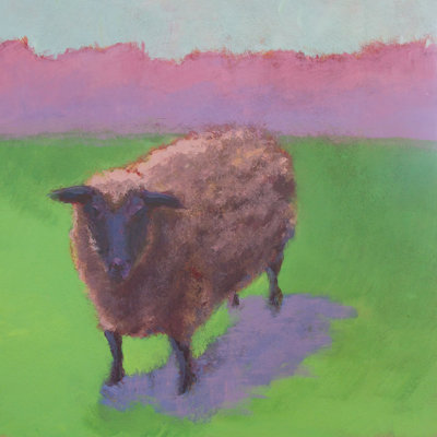 Pasture Sheep 1 Piece Wrapped Canvas Painting