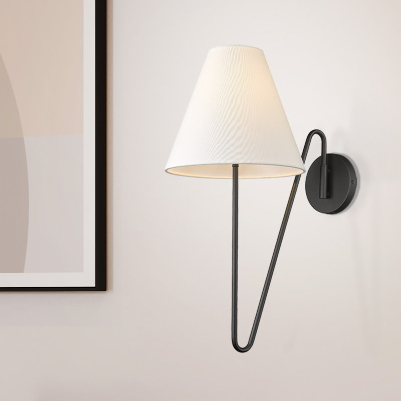 Steel Swing Arm Sconce, Black