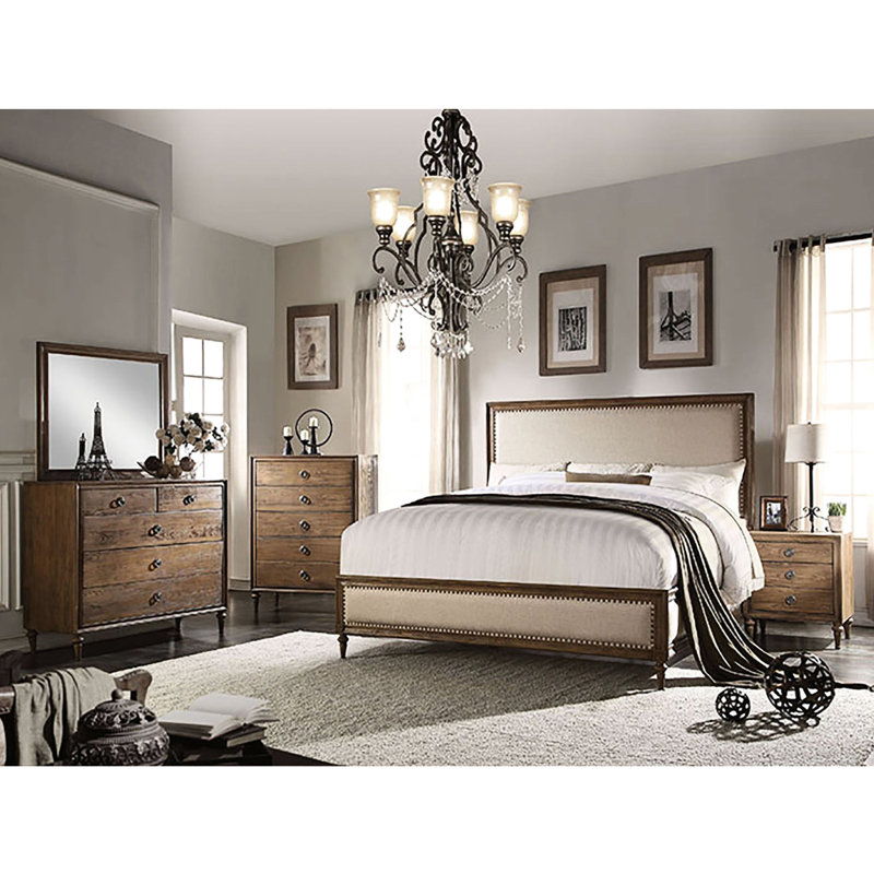 Table de chevet pour chambre à coucher avec 3 tiroirs en chêne récupéré - et fonctionnel pour une utilisation durable