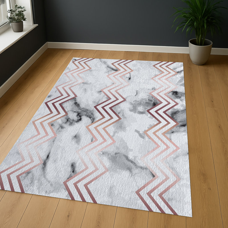 Geometric Area Rug, Runner 70 x 140 cm