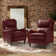 Ensemble de 2 fauteuils inclinables en cuir véritable 28,75 po Neliyah