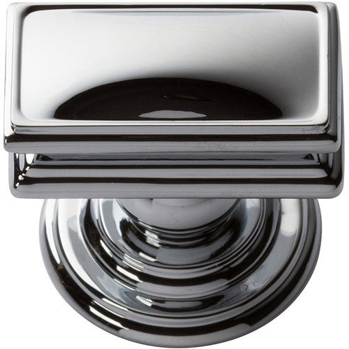 Campaign 1 1/2" Length Rectangle Knob, Polished Chrome