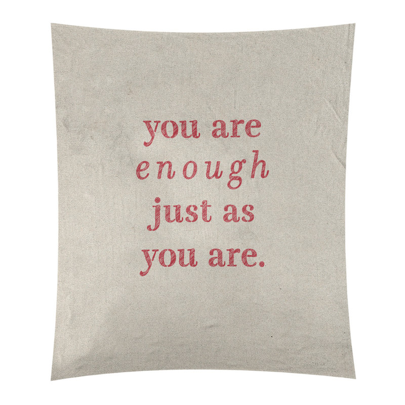 En polyester, vous êtes assez tapisserie quot, H 104 po x l 88 po, Blanc / Rouge