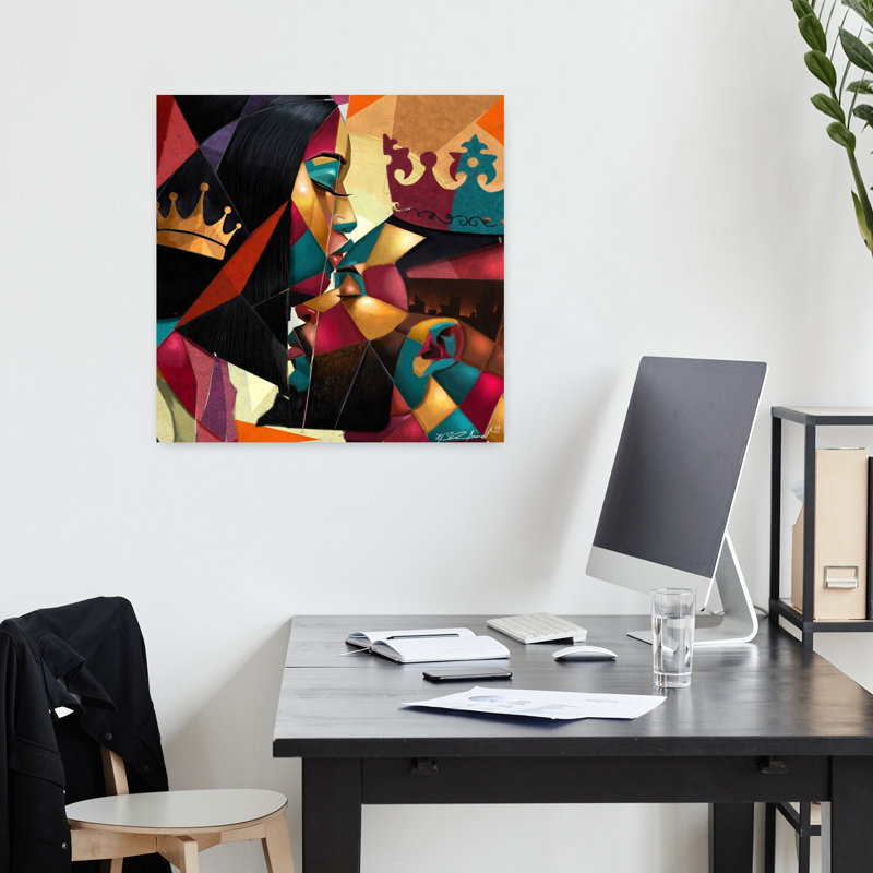 «Close Corners», art contemporain abstrait, H 18 po x l 18 po