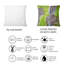 Vert et mauve, luxe, abstrait, art fluide II - coussin décoratif imprimé moderne-913072697