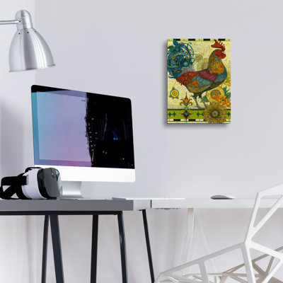 Rosalind Wheeler «Rooster» par David Galchutt, art mural en verre acrylique