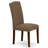 5 Piece Dining Room Furniture Set Includes a Rectangle Dining Table and 4 Dark Coffee Linen Fabric Upholstered Parson Chairs, Mahogany-1871053196-1783077833-1783077832